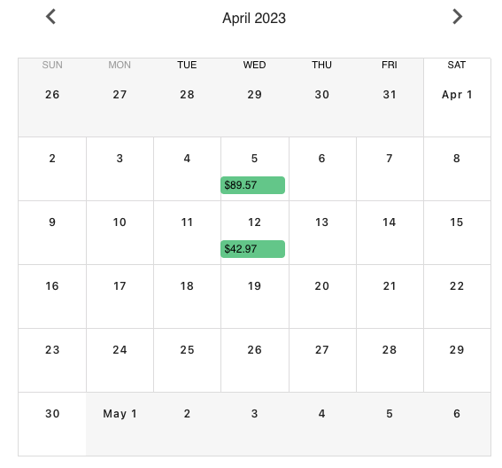 dividend calendar tracker